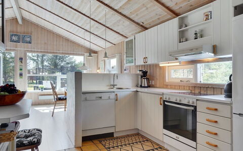 Akka - 2Km from the Sea: Kitchen, Interior Design, Countertop, Flooring, Kitchen Appliance, Wood, Ceiling, Furniture, Cabinetry, Floor