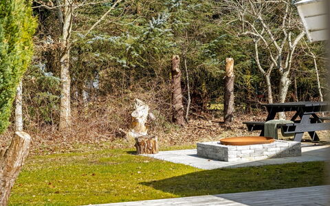 Akka - 2Km from the Sea: Leaf, Wood, Furniture, Garden, Trunk, Outdoor Furniture, Groundcover, Backyard, Shade