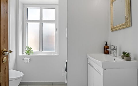 Thorward - 1.5Km from the Sea: Bathroom, Plumbing Fixture, Wall, Flooring, Interior Design, Floor, Sink, Tap, Bathroom Sink, Plumbing