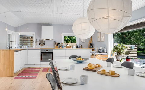 Erke - 370M from the Sea: Interior Design, Flooring, Furniture, Light Fixture, Ceiling, Wood, Floor, Kitchen, Lighting, Wood Flooring