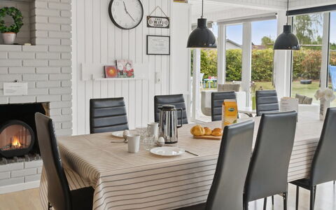 Hallveig - 1.1Km from the Sea: Furniture, Interior Design, Flooring, Chair, Wood, Table, Kitchen & Dining Room Table, Dining Room, Floor, Lighting