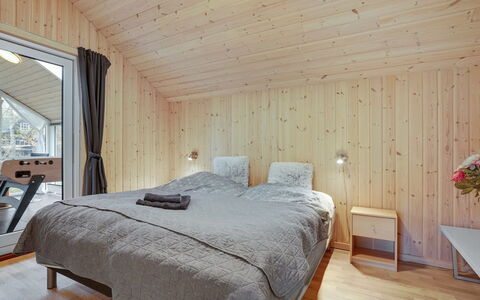 Hegge - 300M from the Sea: Interior Design, Wood, Ceiling, Flooring, Furniture, Bedroom, Floor, Bed, Wood Flooring, Room