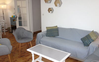 Hameau la Madrague 240.22: Room, Furniture, Property, Living Room, Table, Coffee Table, Floor, Interior Design, House, Couch