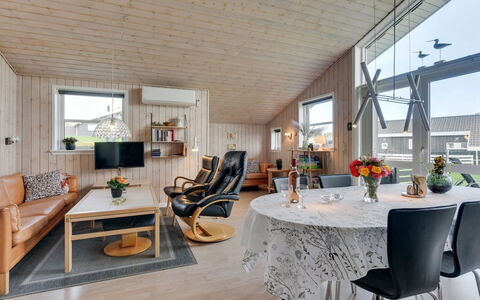 Naia - 200M from the Sea: Wood, Home, Cottage, Ceiling, Light Fixture, Living Room, Hardwood, Chair, Freezing, Winter