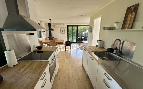 Ady - 150M from the Sea: Furniture, Countertop, Kitchen, Flooring, Wood, Kitchen Appliance, Floor, Cabinetry, Interior Design, Major Appliance