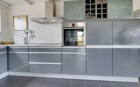Anselmi - 450M from the Sea: Kitchen, Kitchen Appliance, Flooring, Cabinetry, Major Appliance, Interior Design, Home Appliance, Countertop, Floor, Furniture