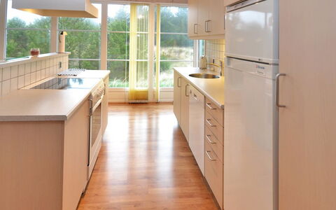Juste - 2.2Km from the Sea: Kitchen, Flooring, Countertop, Interior Design, Floor, Wood, Cabinetry, Wood Flooring, Kitchen Appliance, Kitchen Sink