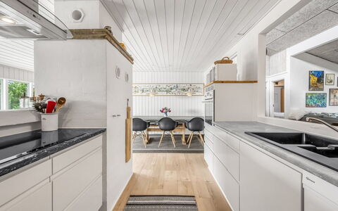 Saxe - from the Sea: Flooring, Wood, Kitchen, Ceiling, Interior Design, Floor, Countertop, Wood Flooring, Major Appliance, Light Fixture