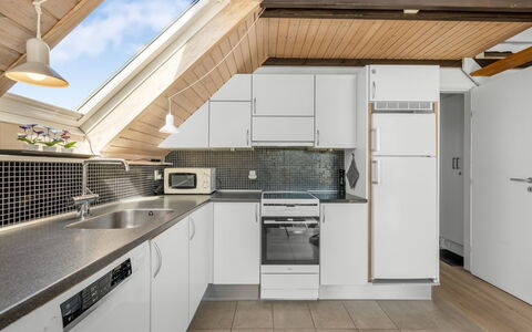 Armelle - from the Sea: Kitchen, Wood, Major Appliance, Ceiling, Flooring, Countertop, Kitchen Appliance, Interior Design, Floor, Cabinetry