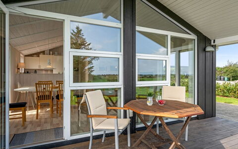 Tanna - 330M to the Fjord: Wood, Ceiling, Door, Porch, Chair, Shade, Cottage, Hardwood, Deck, Kitchen & Dining Room Table