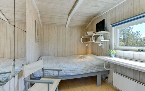 Immi - 1.5Km from the Sea: Wood, Interior Design, Ceiling, Floor, Flooring, Bedroom, Room, Bed, Plank, Wood Stain