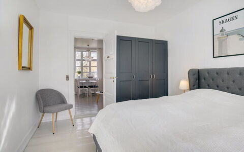 Tobias - 800M from the Sea: Furniture, Bed, Interior Design, Bedroom, Bedding, Floor, Flooring, Wood, Bed Sheet, Room
