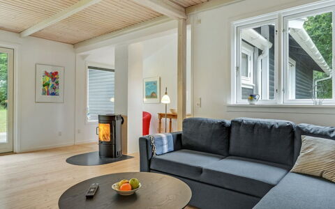 Sverkel - 700M from the Sea: Flooring, Interior Design, Furniture, Floor, Wood, Ceiling, Wood Flooring, Room, Living Room, Couch