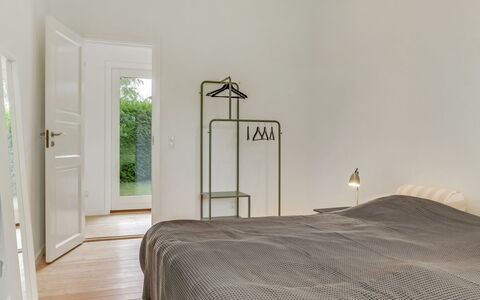 Sverkel - 700M from the Sea: Furniture, Bed, Interior Design, Flooring, Floor, Bedroom, Wall, Wood, Wood Flooring, Home