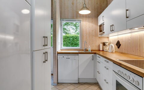 Marjatta - 850M from the Sea: Kitchen, Kitchen Appliance, Wood, Countertop, Flooring, Interior Design, Major Appliance, Ceiling, Cabinetry, Floor