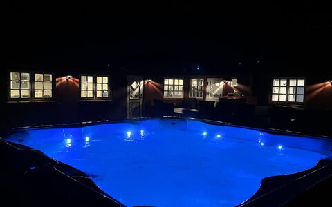 Edelgard - 4.5Km from the Sea: Blue, Swimming Pool, Lighting, Night, Midnight
