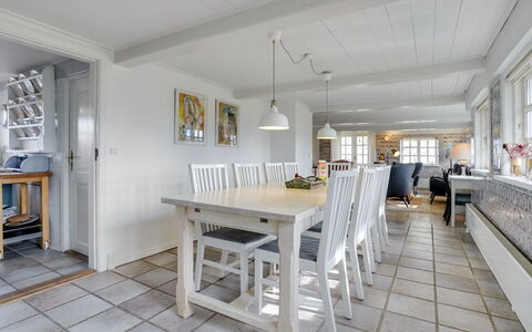 Edelgard - 4.5Km from the Sea: Furniture, Flooring, Floor, Interior Design, Wood, Ceiling, Table, Kitchen & Dining Room Table, Wood Flooring, Dining Room