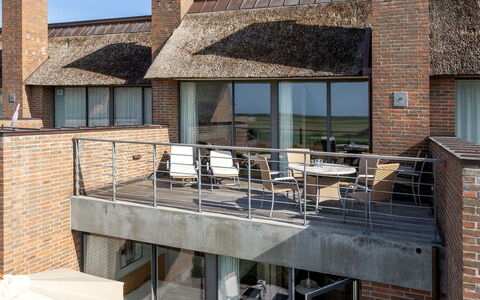 Helgo - 250M from the Sea: Home, Composite Material, Apartment, Brick, Balcony, Outdoor Furniture, Chair, Brickwork, Shade