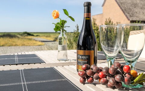 Helgo - 250M from the Sea: Furniture, Bottle, Wine, Glass Bottle, Food, Wine Bottle, Chair, Serveware