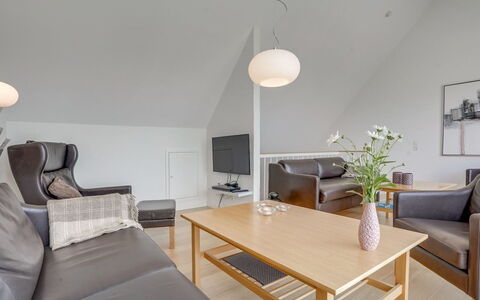 Helgo - 250M from the Sea: Furniture, Interior Design, Flooring, Wall, Ceiling, Couch, Floor, Wood, Light Fixture, Living Room