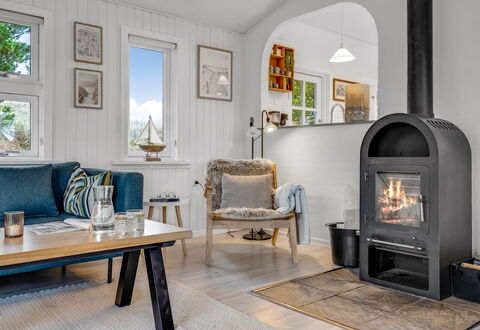 Aila - 1.4Km from the Sea: Furniture, Wood, Flooring, Wood Flooring, Interior Design, Floor, Hearth, Living Room, Home, Wood-Burning Stove