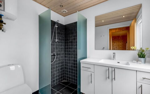 Tanea - 700M to the Fjord: Bathroom, Plumbing Fixture, Interior Design, Bathroom Sink, Wall, Flooring, Sink, Floor, Bathroom Cabinet, Tap