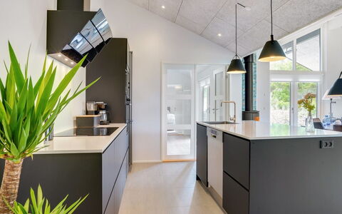 Antonina - 800M from the Sea: Kitchen, Interior Design, Countertop, Flooring, Furniture, Light Fixture, Ceiling, Kitchen Appliance, Wood, Cabinetry