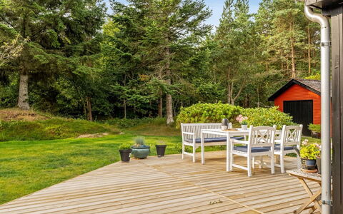 Lykka - 950M from the Sea: Wood, Shrub, Garden, Land Lot, Deck, Groundcover, Hardwood, Outdoor Furniture, Wood Flooring