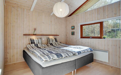 Angja - 800M from the Sea: Interior Design, Flooring, Wood, Ceiling, Bedroom, Floor, Furniture, Room, Bed, Lighting