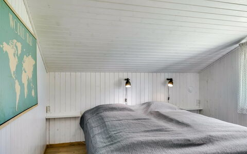 Gladis - 900M from the Sea: Bedroom, Flooring, Floor, Wood, Bed, Ceiling, Bedding, Bed Sheet, Interior Design, Bed Frame