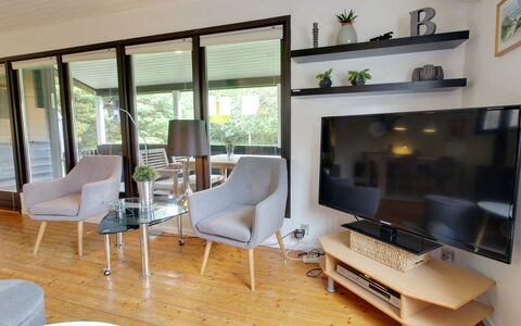 Hannu - 900M from the Sea: Furniture, Interior Design, Flooring, Wood, Television, Floor, Living Room, Home, Room, Lighting