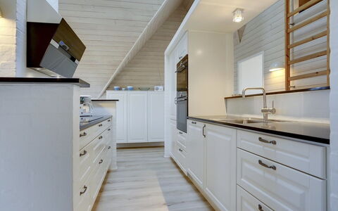 Ege - 200M from the Sea: Flooring, Wood, Interior Design, Kitchen, Ceiling, Countertop, Floor, Wood Flooring, Cabinetry, Light Fixture