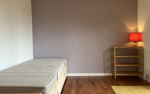 Letta - 800M from the Sea: Furniture, Floor, Flooring, Wood, Interior Design, Bedroom, Bed, Room, Lighting, Wood Flooring