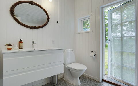 Rohan - 500M from the Sea: Plumbing Fixture, Flooring, Bathroom, Floor, Interior Design, Toilet, Plumbing, Toilet Seat, Tap, Sink