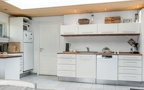 Bedri - 800M from the Sea: Kitchen, Kitchen Appliance, Countertop, Furniture, Major Appliance, Cabinetry, Flooring, Interior Design, Wood, Home Appliance