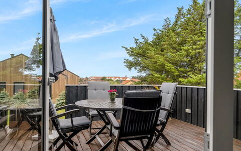 Bedri - 800M from the Sea: Wood, Furniture, Wood Flooring, Deck, Chair, Outdoor Furniture, Hardwood, Outdoor Table, Balcony, Kitchen & Dining Room Table