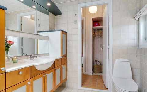 Erwith - 50M from the Sea: Bathroom Sink, Plumbing Fixture, Sink, Interior Design, Flooring, Bathroom, Floor, Bathroom Cabinet, Tap, Countertop