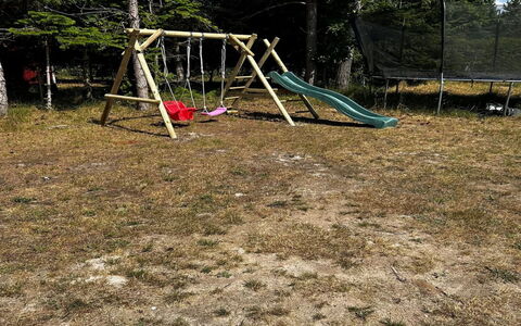 Akseli - 800M from the Sea: Outdoor Play Equipment, Swing, Chute, Playground, Lawn, Soil, Shade, Yard, Park, Playground Slide