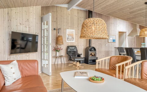 Tialda - 1.3Km from the Sea: Interior Design, Furniture, Wood, Flooring, Ceiling, Floor, Light Fixture, Room, Living Room, Couch