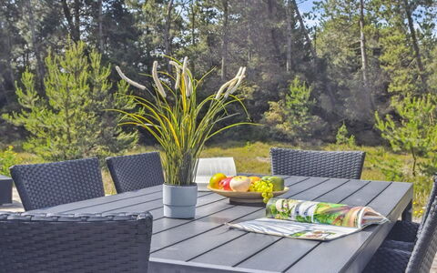 Elke - 3.5Km from the Sea: Furniture, Outdoor Furniture, Outdoor Table, Table, Chair, Patio, Garden, Kitchen & Dining Room Table, Shade, Natural Material