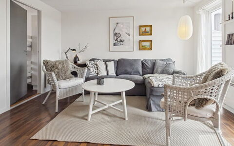Tellervo - 2.4Km from the Sea: Furniture, Interior Design, Couch, Flooring, Floor, Living Room, Wood, Room, Wood Flooring, Ceiling