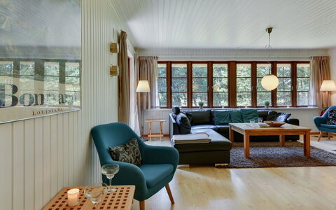 Satzur - 800M from the Sea: Interior Design, Furniture, Flooring, Couch, Floor, Wood, Ceiling, Living Room, Home, Room