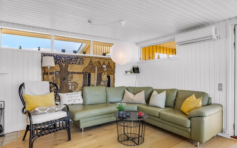 Uffi - 300M from the Sea: Interior Design, Flooring, Wood, Couch, Floor, Furniture, Ceiling, Wood Flooring, Living Room, Lighting
