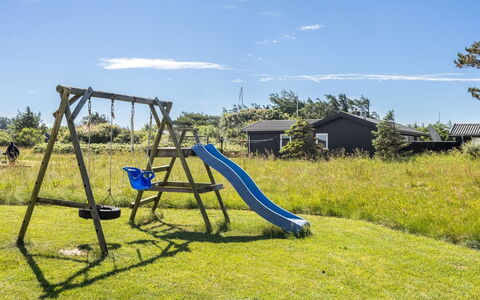 Uffi - 300M from the Sea: Blue, Grass, Playground Slide, Land Lot, Outdoor Play Equipment, Lawn, Chute, Garden, Shade, Meadow