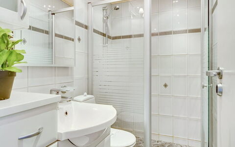 Benite - 50M from the Sea: Bathroom, Plumbing Fixture, Bathroom Sink, Interior Design, Toilet, Flooring, Sink, Floor, Toilet Seat, Tap