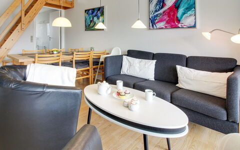 Thoni - 200M from the Sea: Interior Design, Furniture, Flooring, Floor, Couch, Living Room, Room, Ceiling, Apartment