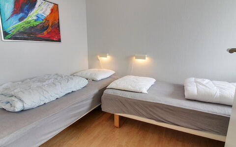 Thoni - 200M from the Sea: Bed, Bedroom, Floor, Bed Sheet, Bedding, Flooring, Wood, Interior Design, Room, Bed Frame