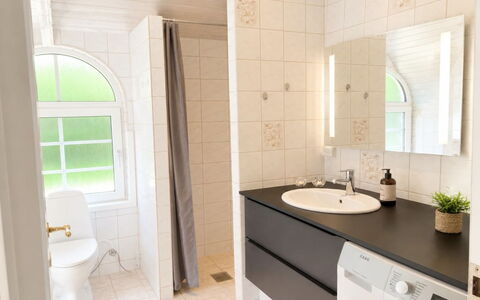 Pasi - 1.2Km from the Sea: Flooring, Floor, Interior Design, Plumbing Fixture, Bathroom, Bathroom Cabinet, Plumbing, Tile, Tap, Room