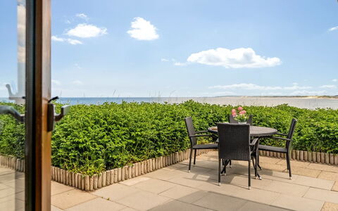 Legolas - 50M from the Sea: Horizon, Furniture, Sea, Ocean, Outdoor Furniture, Chair, Shade, Outdoor Table, Hardwood, Fence
