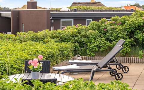 Legolas - 50M from the Sea: Furniture, Outdoor Furniture, Shrub, Chair, Outdoor Table, Garden, Shade, Landscaping, Patio